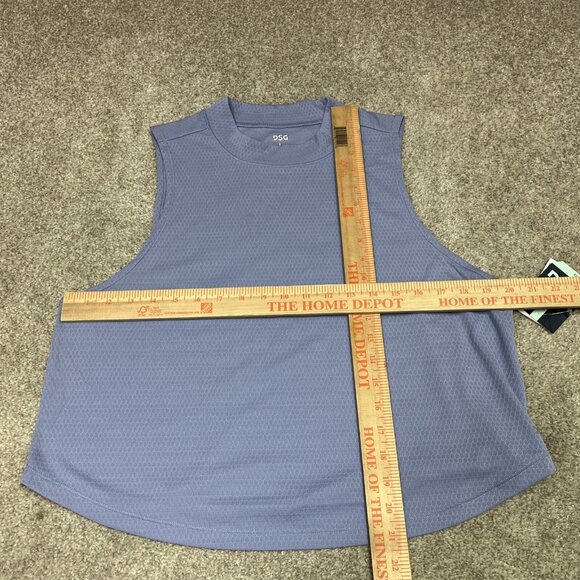 DSG Performance Activewear Mock Neck Tank Periwinkle Pearl Size Large NWT - Picture 2 of 11